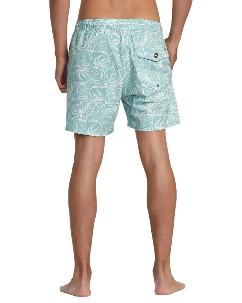 RVCA Mens Exotica Elastic Waist 16" Boardshorts