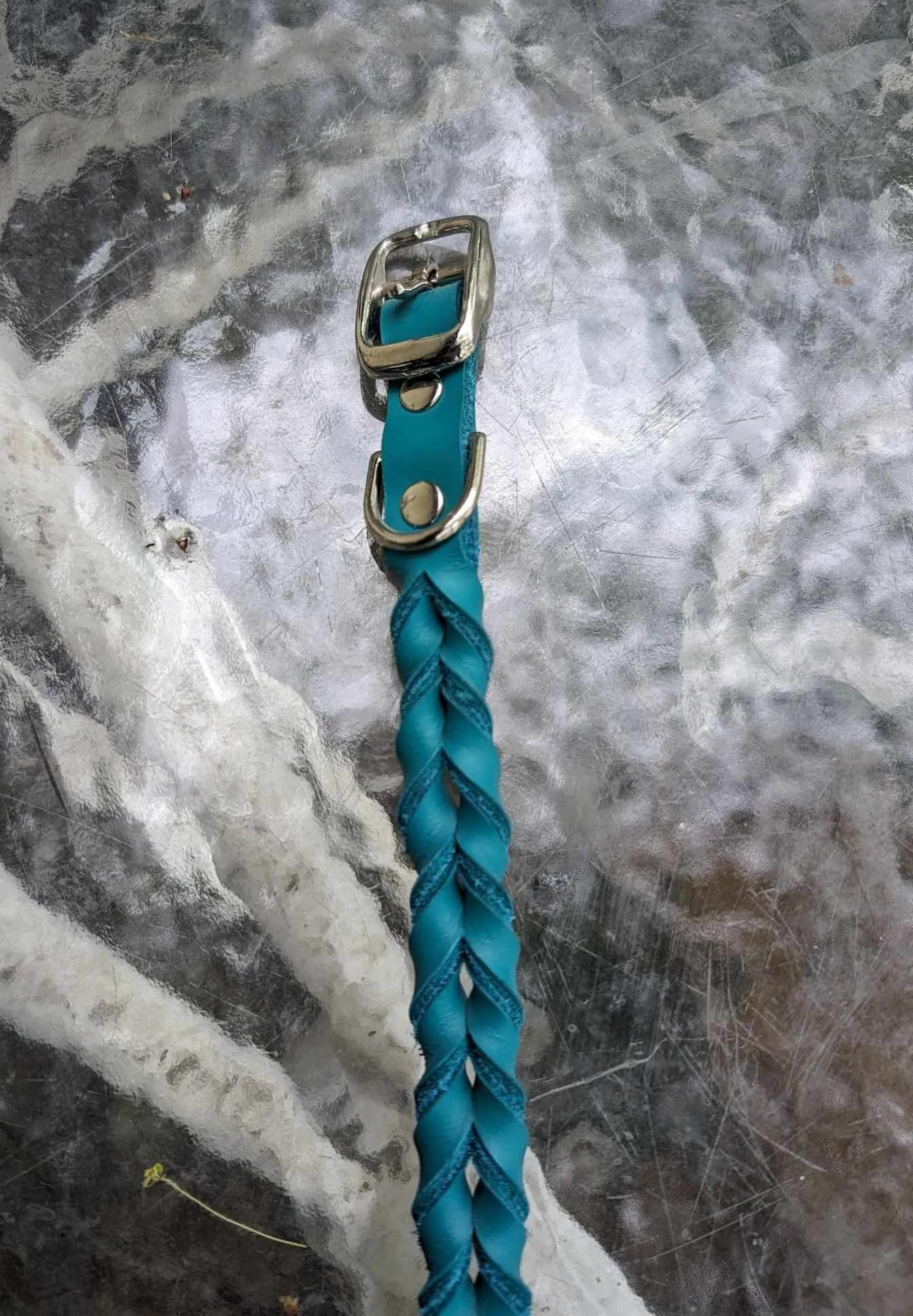 SALE! Shop worn Braided Latigo Leather Collars - SIZE 20 (fits 17.5"-20")