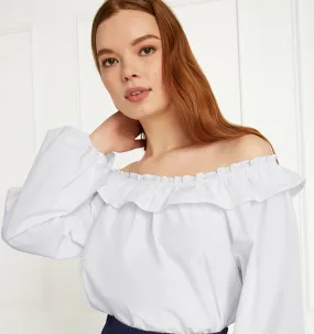 The Lena Top - White Cotton