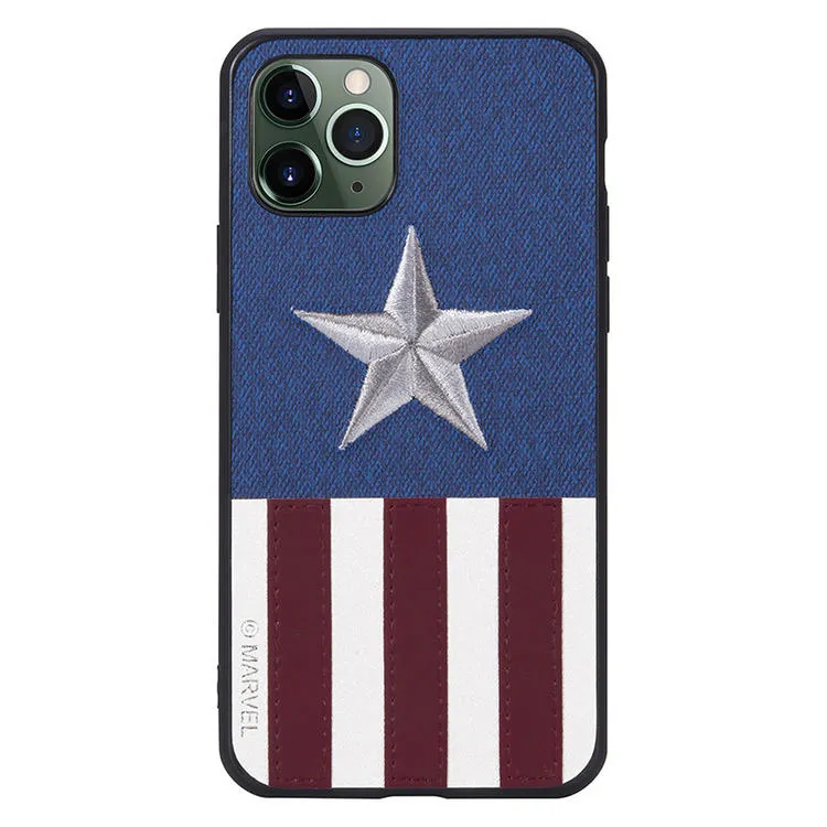 UKA Marvel Avengers 3D Embroidery Leather Back Case Cover