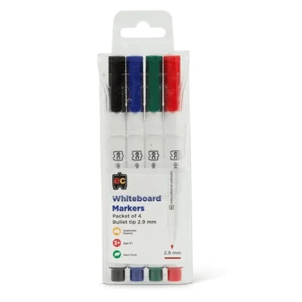 Whiteboard Markers Thin Set of 4