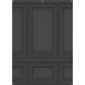 X-Drop Canvas Backdrop - Dark Wall Molding (5' x 7')